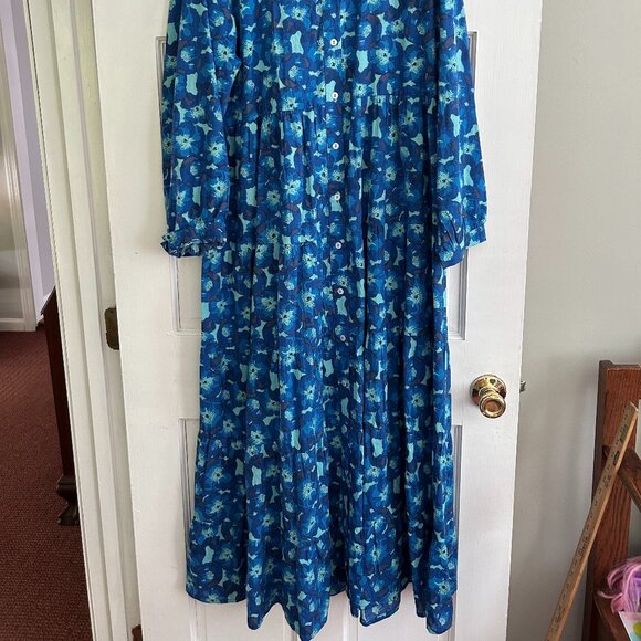 RO'S CARDEN BLue Flowered Maxi Dress - NWOT - Picture 3 of 6